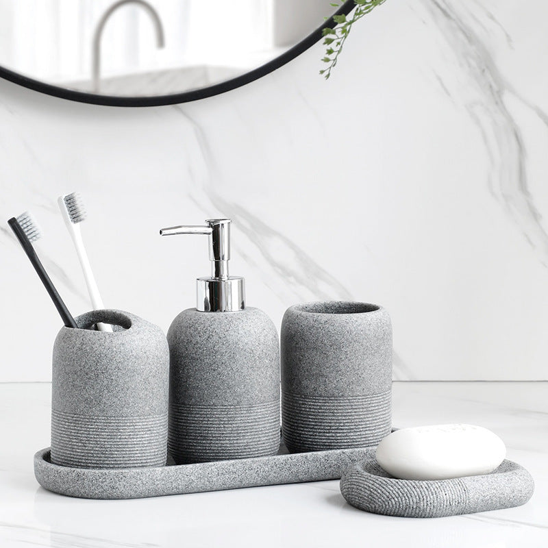 Hotel Bathroom Wash Lotion Bottle Toothbrush Holder Cup Kit Bathroom Supplies