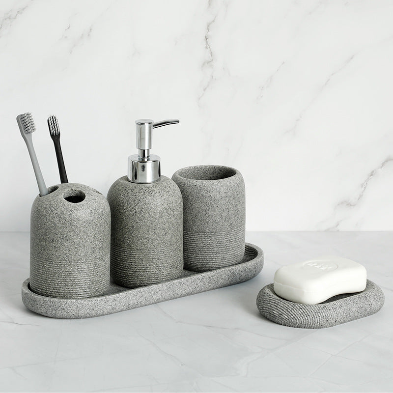 Hotel Bathroom Wash Lotion Bottle Toothbrush Holder Cup Kit Bathroom Supplies