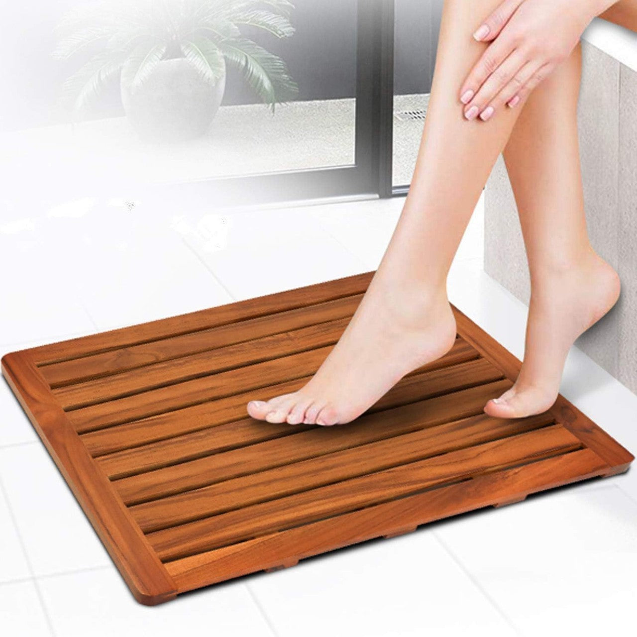 Household Solid Wood Bathroom Waterproof Non-slip Shower Mat
