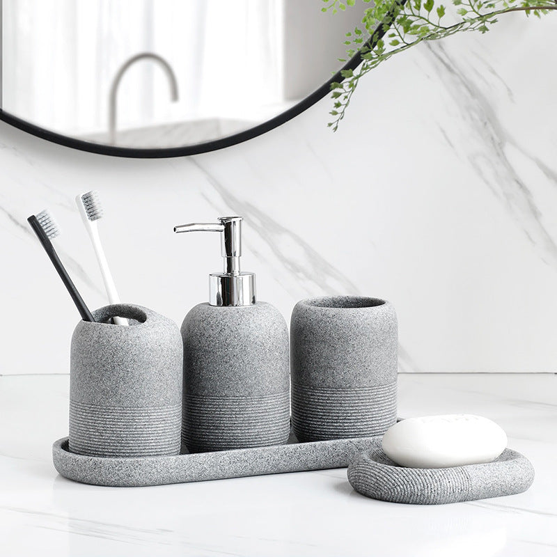 Hotel Bathroom Wash Lotion Bottle Toothbrush Holder Cup Kit Bathroom Supplies