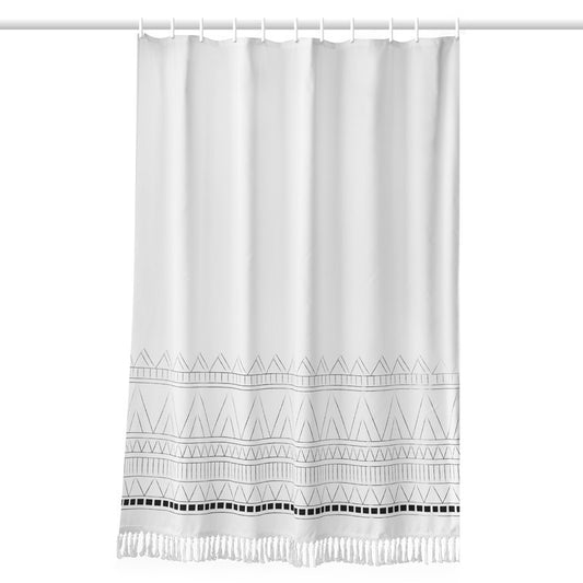 Free-Perforated Waterproof Polyester Shower Curtain – Versatile Bathroom Fit