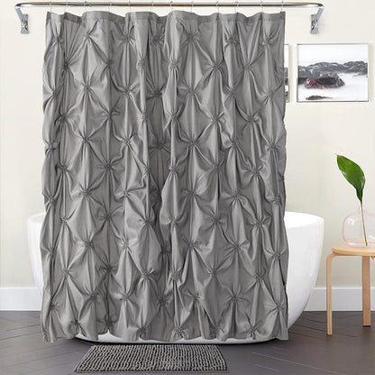 Folding Polyester Bathroom Partition Shower Curtain