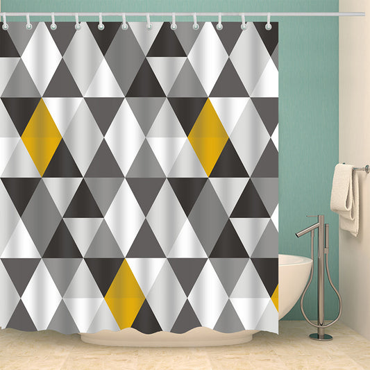 Geometric Digital Print Shower Curtain