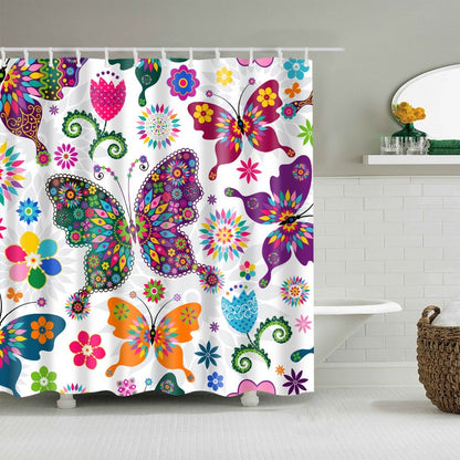 Geometric Digital Print Shower Curtain