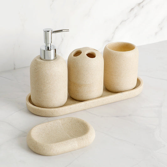 Hotel Bathroom Wash Lotion Bottle Toothbrush Holder Cup Kit Bathroom Supplies