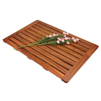 Household Solid Wood Bathroom Waterproof Non-slip Shower Mat
