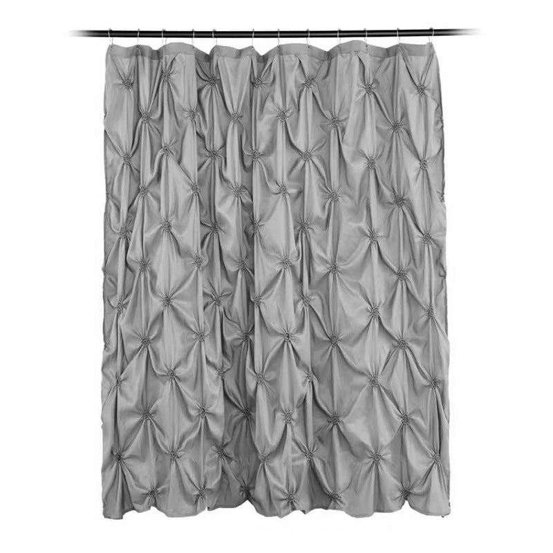 Folding Polyester Bathroom Partition Shower Curtain