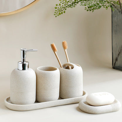 Hotel Bathroom Wash Lotion Bottle Toothbrush Holder Cup Kit Bathroom Supplies