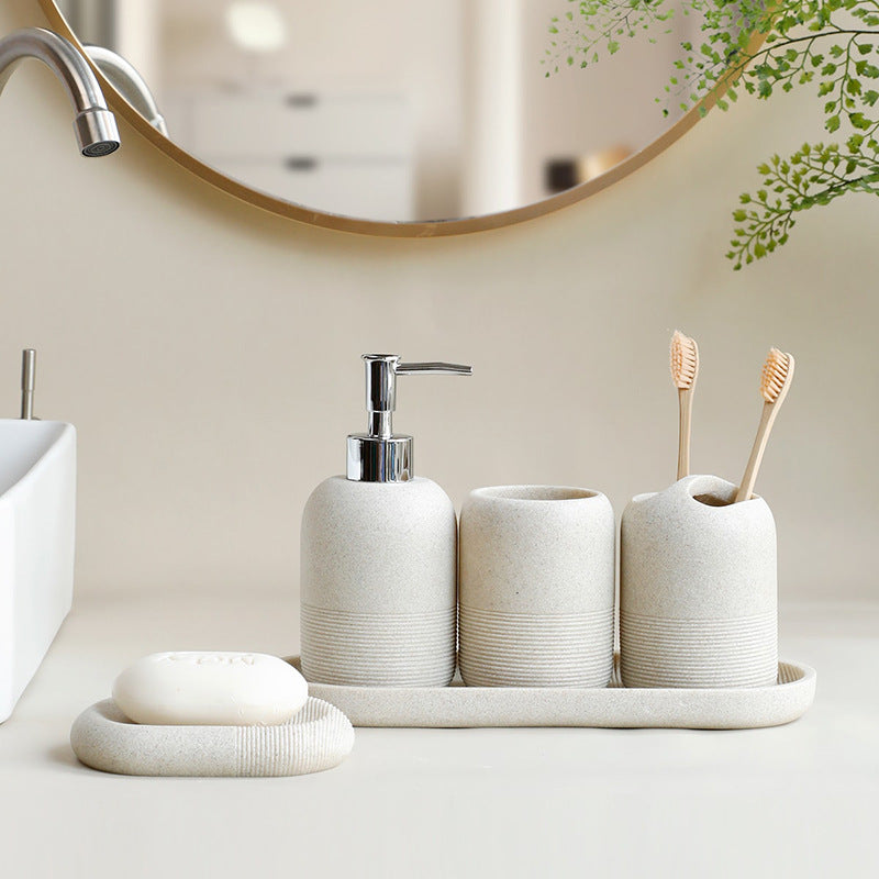 Hotel Bathroom Wash Lotion Bottle Toothbrush Holder Cup Kit Bathroom Supplies