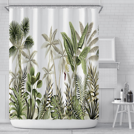Simple Waterproof Polyester Shower Curtain – Home Bathroom Partition