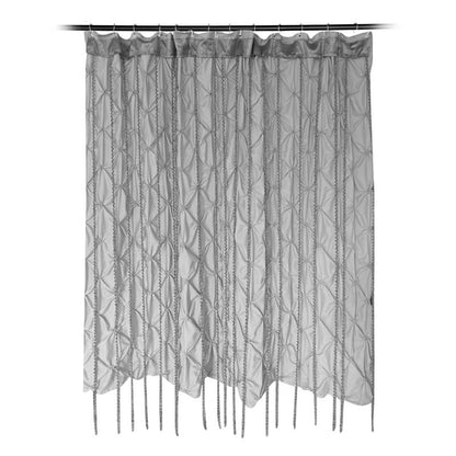 Folding Polyester Bathroom Partition Shower Curtain