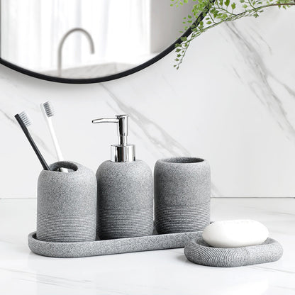 Hotel Bathroom Wash Lotion Bottle Toothbrush Holder Cup Kit Bathroom Supplies