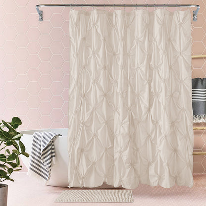 Folding Polyester Bathroom Partition Shower Curtain